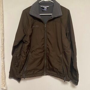 Columbia Men's Interchange Jacket Brown Fleece Lined Full Zip Size M